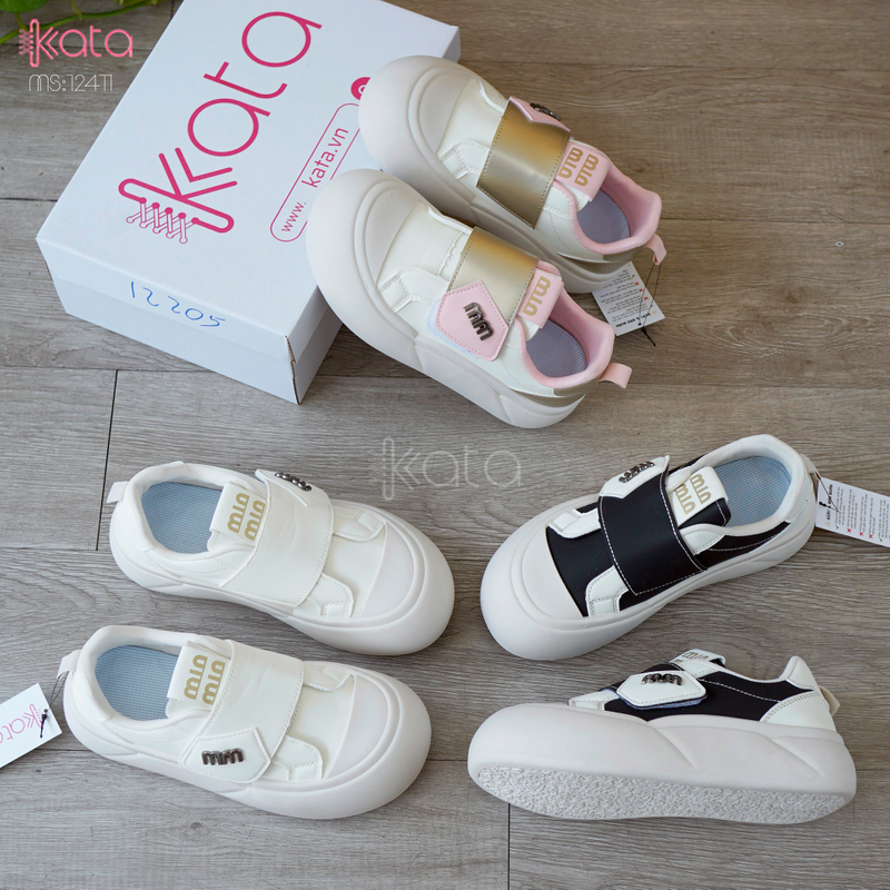 Giày thể thao khóa dán,giày tăng chiều cao phong cách Hàn Quốc 12409