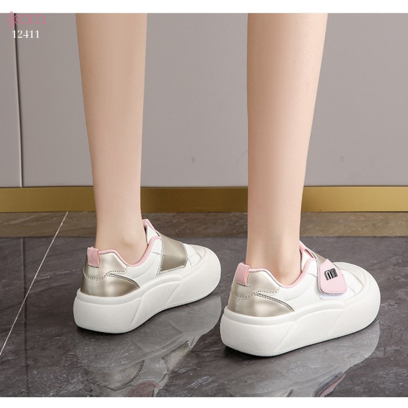 Giày thể thao khóa dán,giày tăng chiều cao phong cách Hàn Quốc 12409