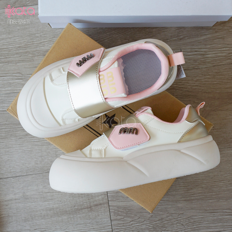 Giày thể thao khóa dán,giày tăng chiều cao phong cách Hàn Quốc 12409