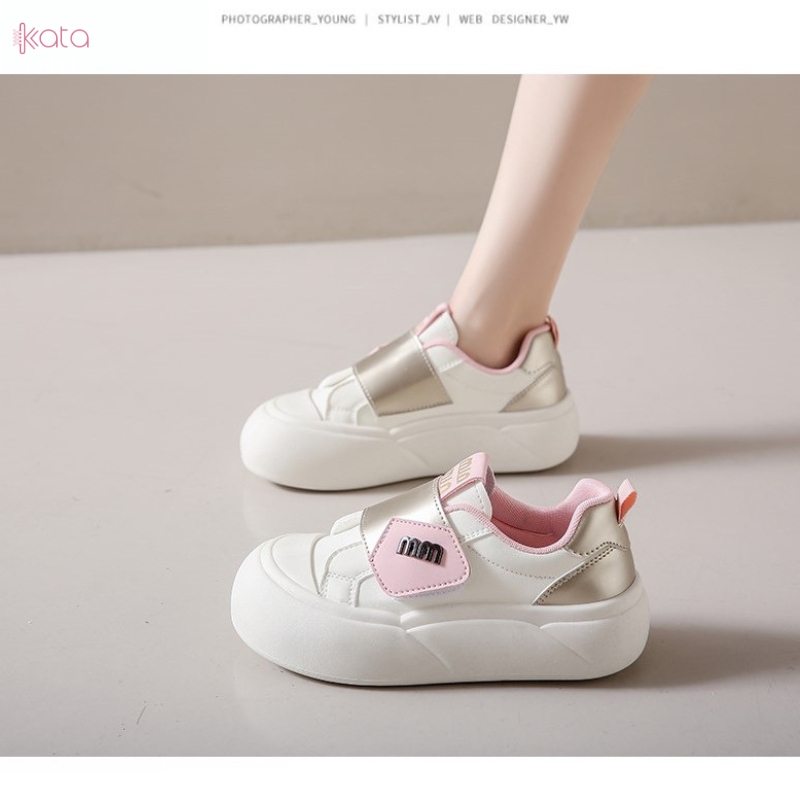 Giày thể thao khóa dán,giày tăng chiều cao phong cách Hàn Quốc 12409