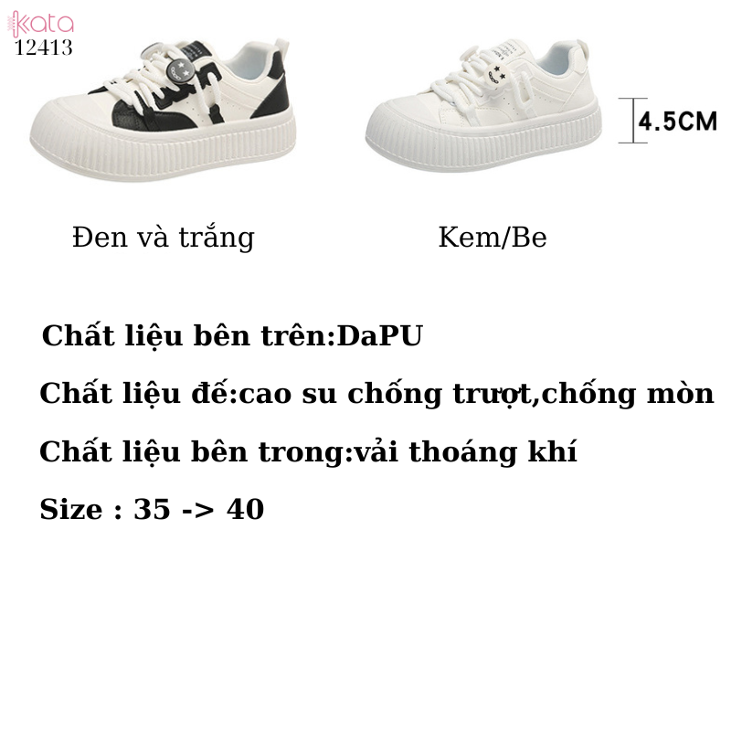 Giày thể thao nữ,giày dạo phố sinh viên phong cách Hàn Quốc 12413