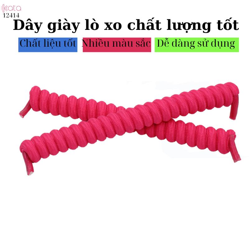 Dây giày lò xo không buộc dây,dây giày thun,dây thể thao dành cho người lười 12414
