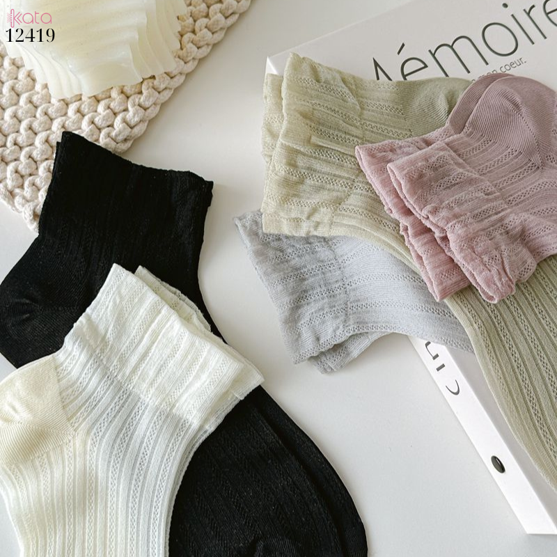 Tất trơn siêu mỏng Xuân Hè,mềm mại,chống trượt,chống tuột,thoáng khí 12419