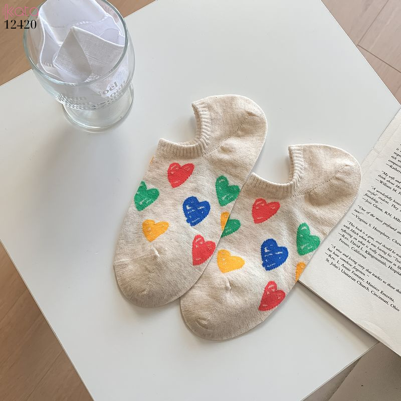 Tất thuyền,không rớt gót,tất mỏng mùa hè nữ chống trơn trượt 12420