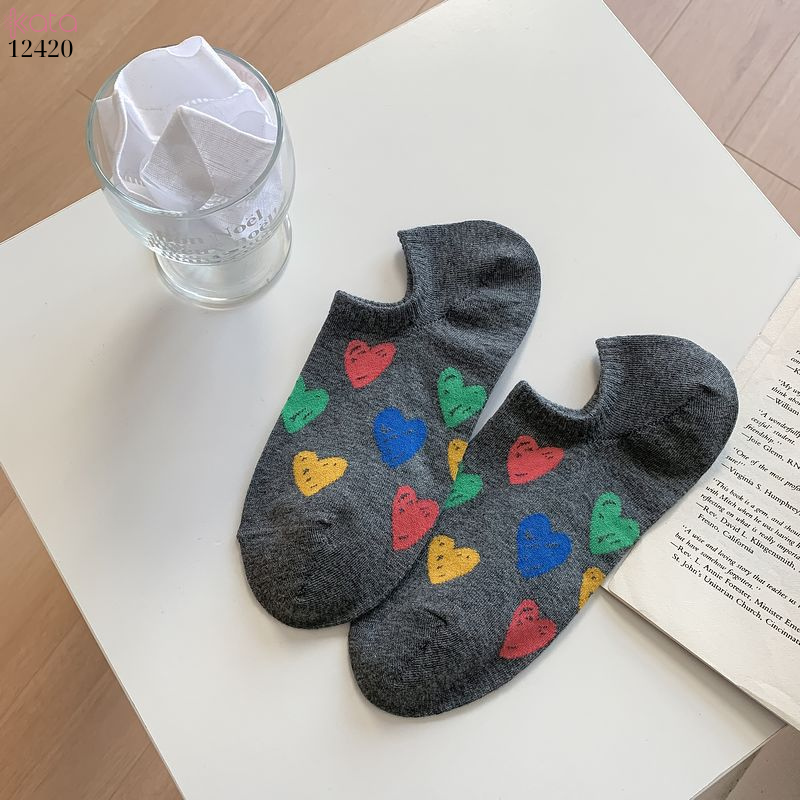 Tất thuyền,không rớt gót,tất mỏng mùa hè nữ chống trơn trượt 12420