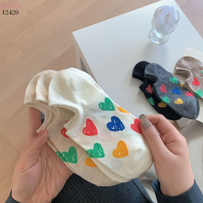 Tất thuyền,không rớt gót,tất mỏng mùa hè nữ chống trơn trượt 12420