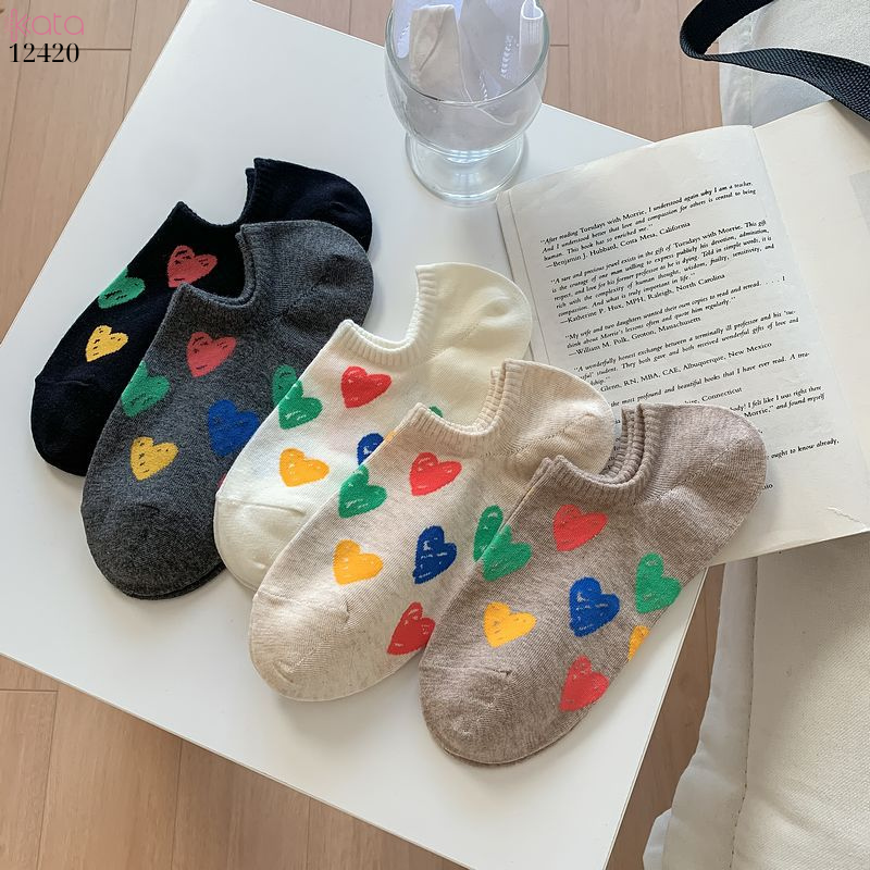 Tất thuyền,không rớt gót,tất mỏng mùa hè nữ chống trơn trượt 12420