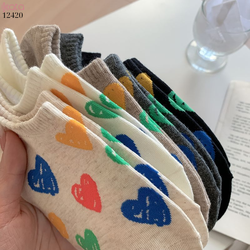 Tất thuyền,không rớt gót,tất mỏng mùa hè nữ chống trơn trượt 12420