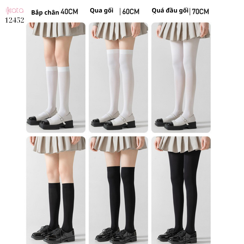 Tất chống nắng ,tất nhung mỏng mát lạnh mùa hè,tất JK giảm béo bắp chân 12452