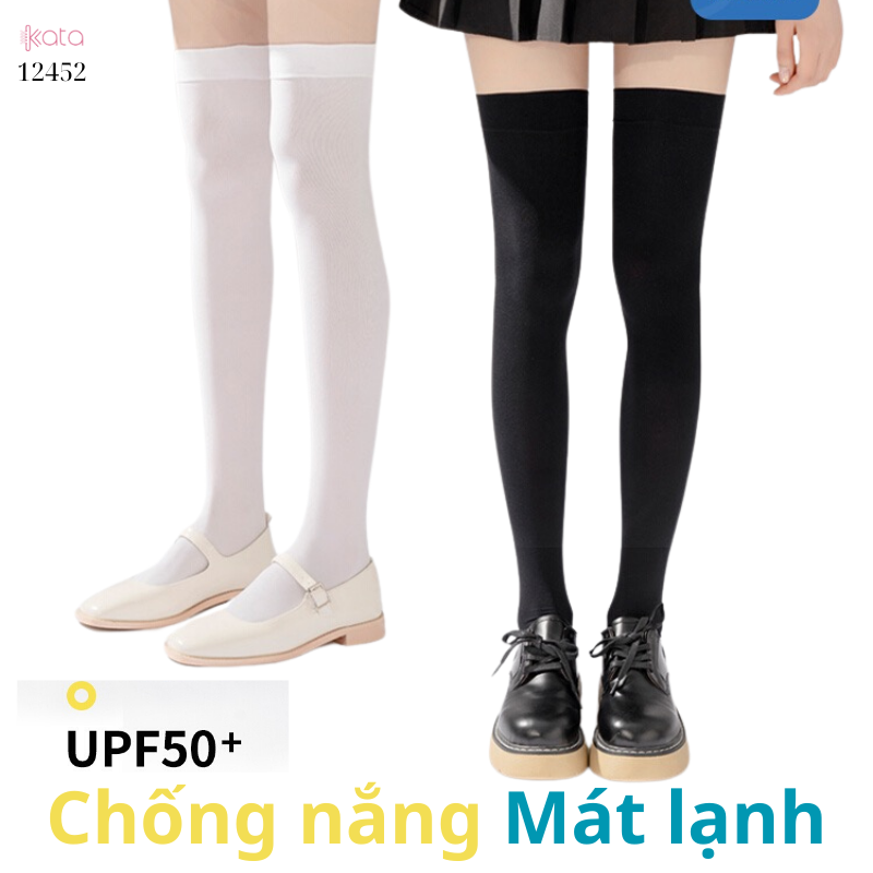Tất chống nắng ,tất nhung mỏng mát lạnh mùa hè,tất JK giảm béo bắp chân 12452