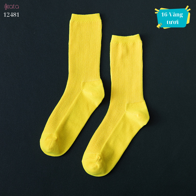 Tất nữ Hàn Quốc,tất đồng phục nhóm,tất giữa bắp chân cotton nguyên chất 12481