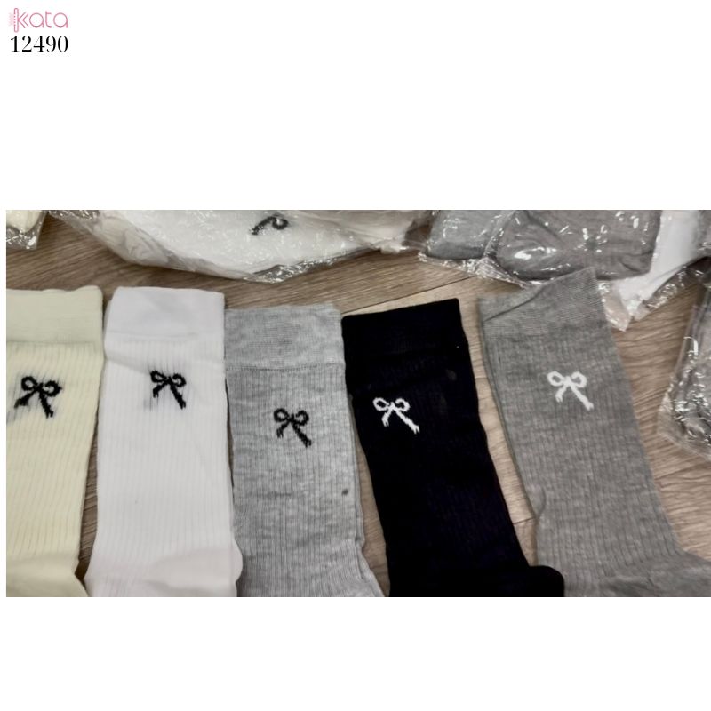 Tất nơ siêu mỏng mùa hè,tất bắp chân phong cách Hàn Quốc 12490