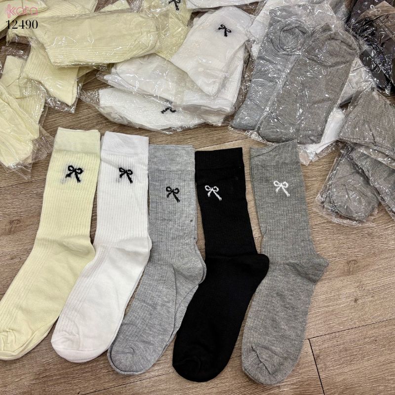 Tất nơ siêu mỏng mùa hè,tất bắp chân phong cách Hàn Quốc 12490