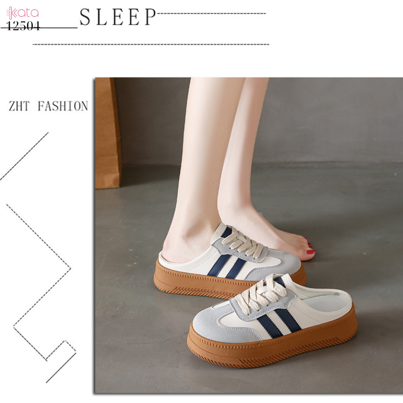 Giày sục hở gót,giày lười mùa hè thoáng khí phong cách Hàn Quốc 12504