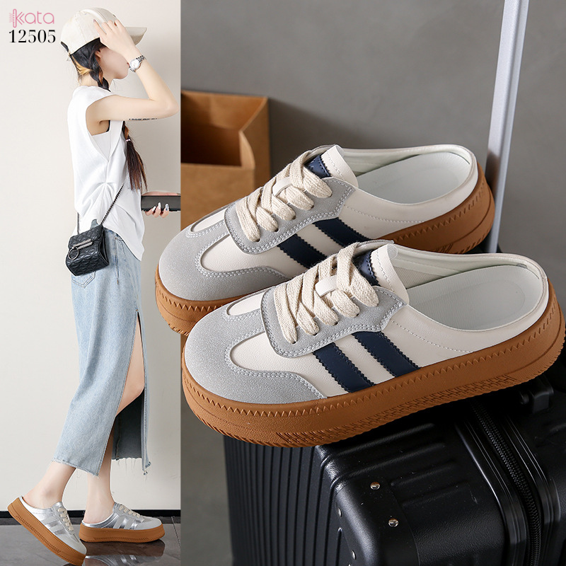 Giày sục hở gót,giày lười mùa hè thoáng khí phong cách Hàn Quốc 12504