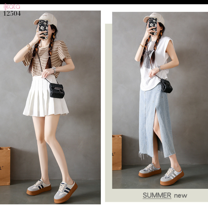 Giày sục hở gót,giày lười mùa hè thoáng khí phong cách Hàn Quốc 12504