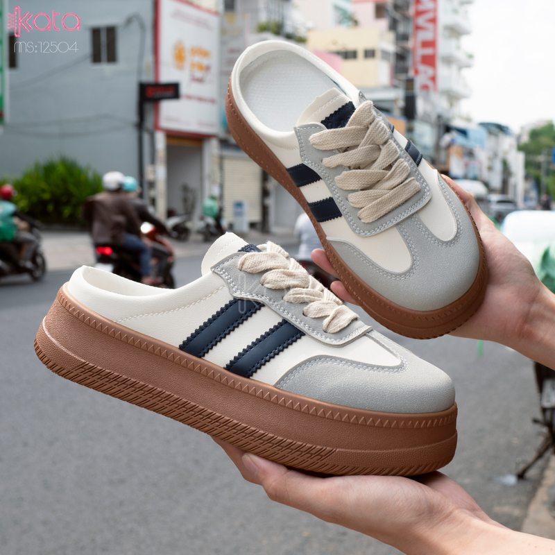 Giày sục hở gót,giày lười mùa hè thoáng khí phong cách Hàn Quốc 12504