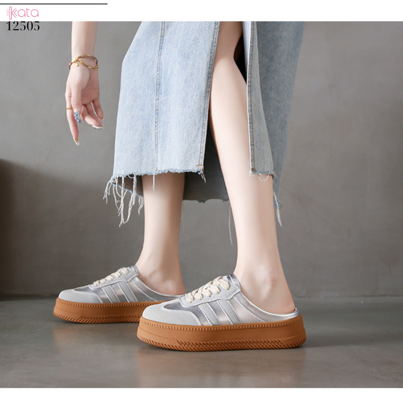 Giày sục hở gót,giày lười mùa hè thoáng khí phong cách Hàn Quốc 12504