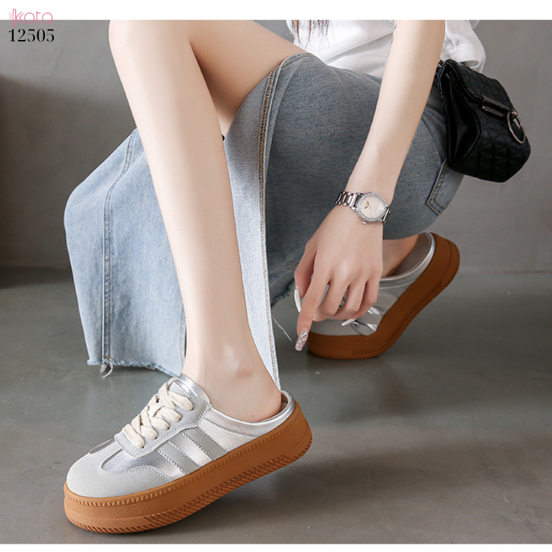 Giày sục hở gót,giày lười mùa hè thoáng khí phong cách Hàn Quốc 12504