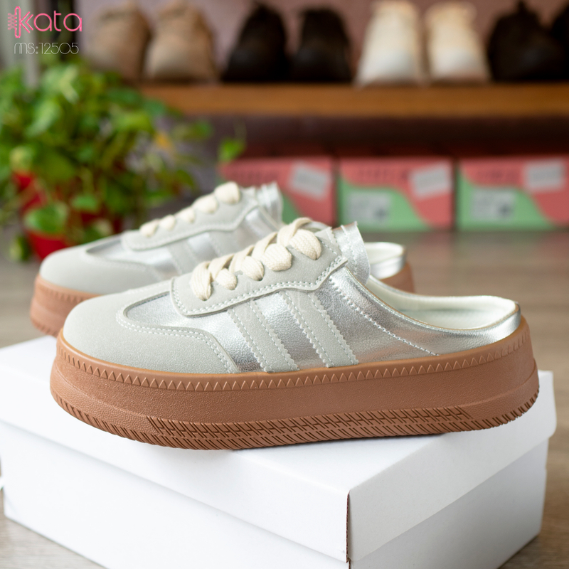 Giày sục hở gót,giày lười mùa hè thoáng khí phong cách Hàn Quốc 12504