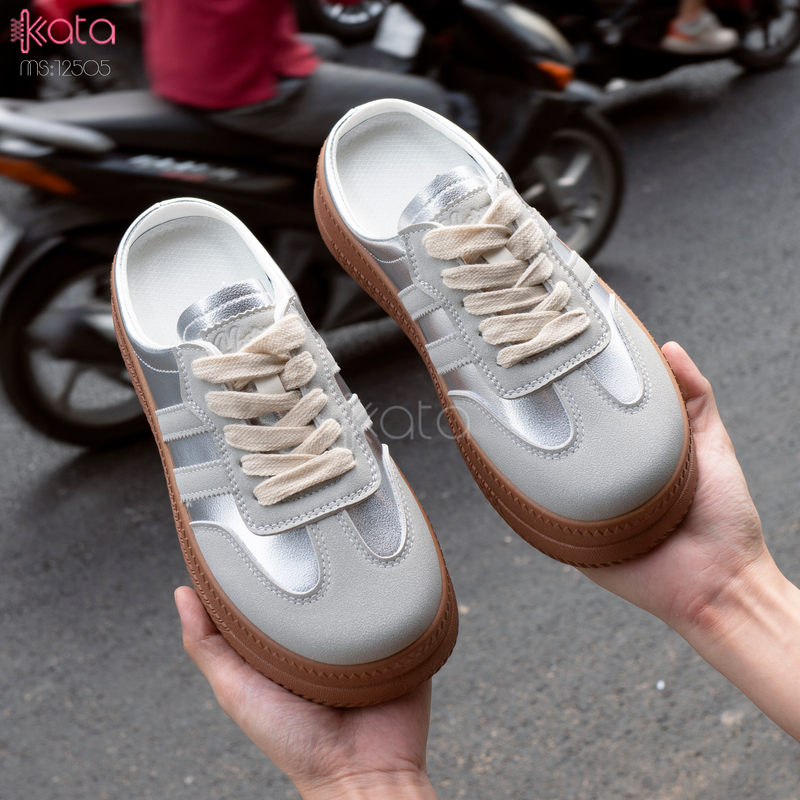 Giày sục hở gót,giày lười mùa hè thoáng khí phong cách Hàn Quốc 12504