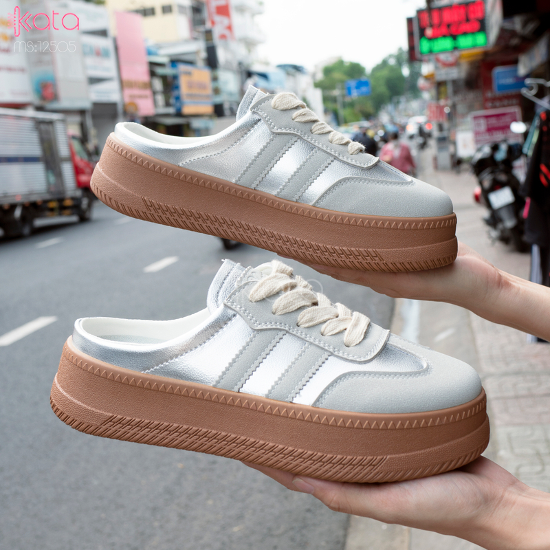 Giày sục hở gót,giày lười mùa hè thoáng khí phong cách Hàn Quốc 12504