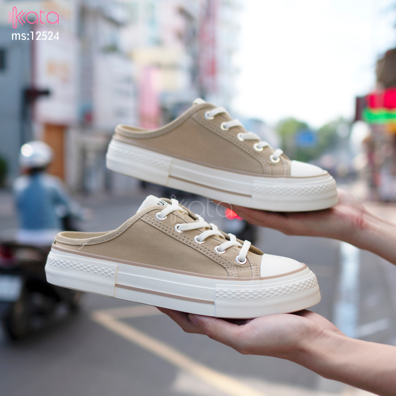 Giày sục thoáng khí mùa hè,giày thể thao vải đa năng phong cách sinh viên Hàn Quốc nữ  12524