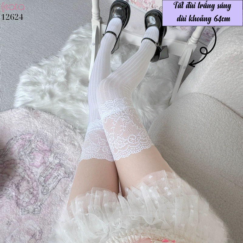Tất ren qua đầu gối, tất bốt dài, tất giảm béo thu đông cho nữ 12624