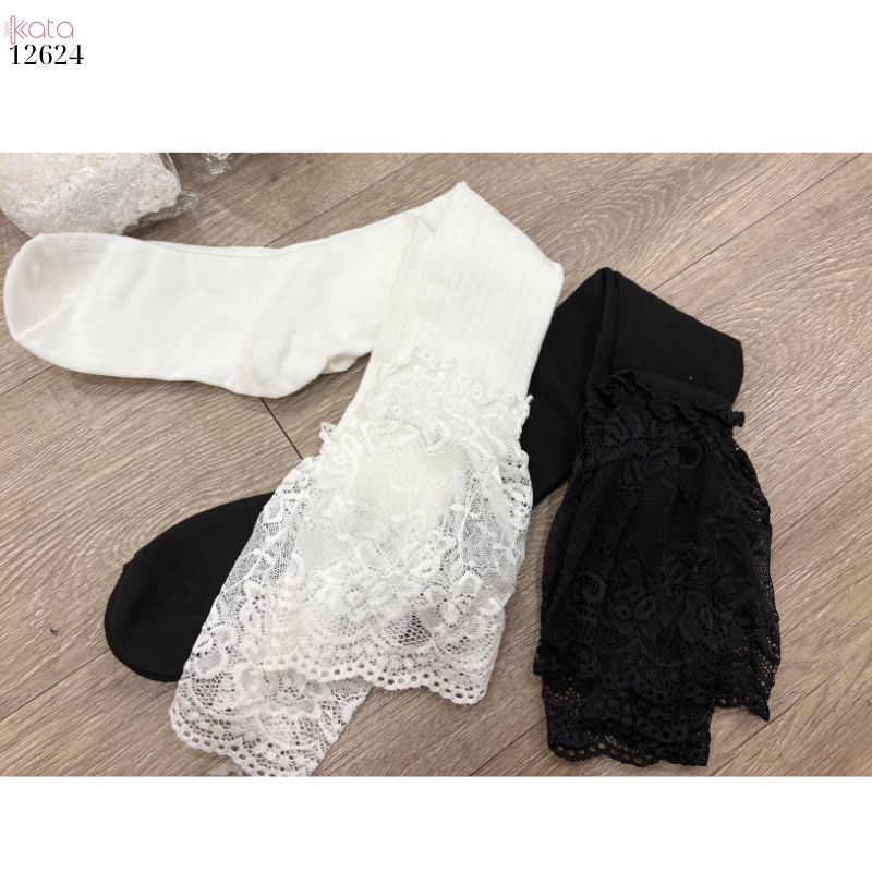 Tất ren qua đầu gối, tất bốt dài, tất giảm béo thu đông cho nữ 12624