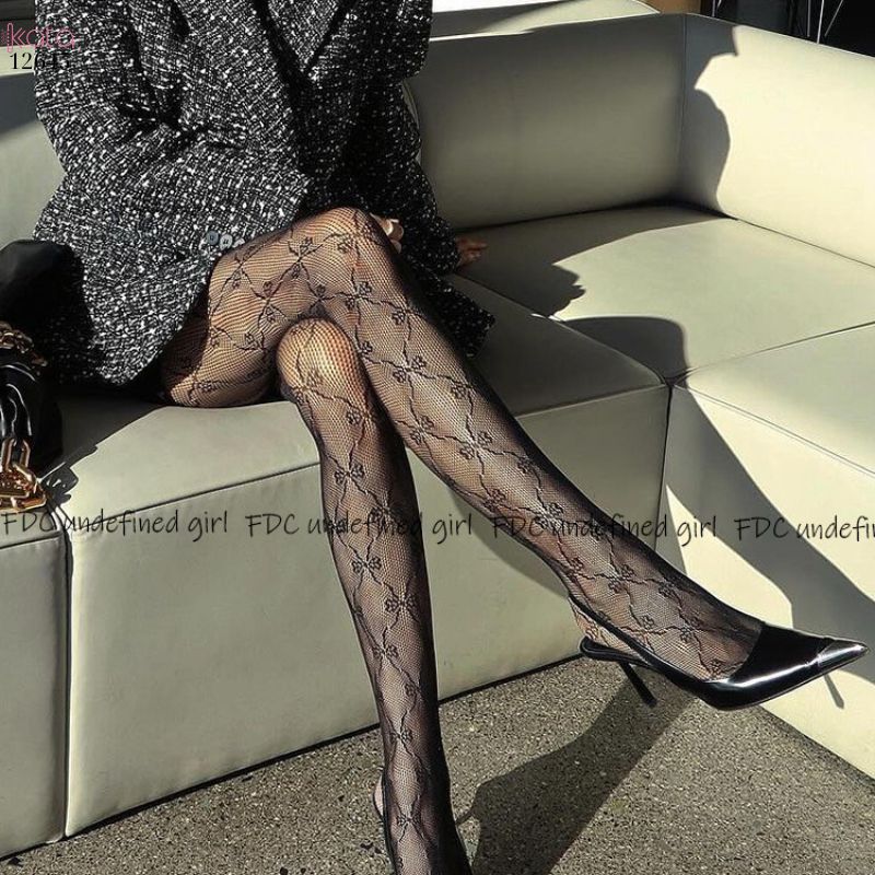 Quần tất định hình chân đẹp, tất lụới hoa lan siêu mỏng xuân hè 12645