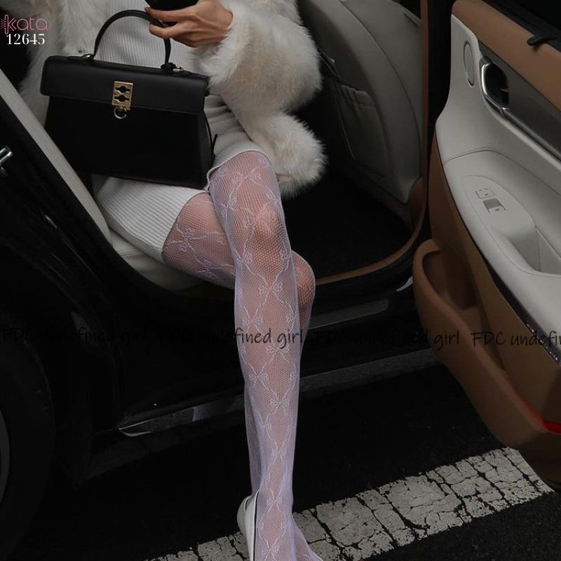 Quần tất định hình chân đẹp, tất lụới hoa lan siêu mỏng xuân hè 12645