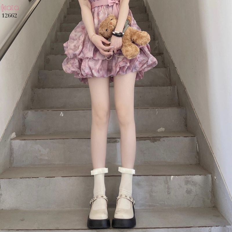 Tất nơ giữa bắp chân,tất nhung mỏng mùa hè phong cách Nhật Bản 12662