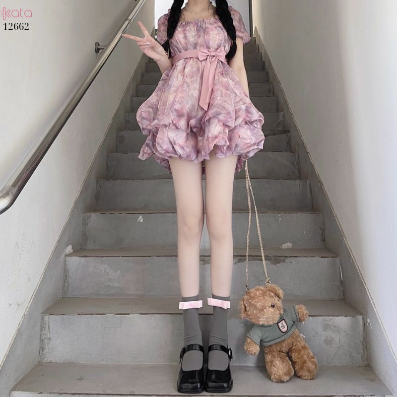 Tất nơ giữa bắp chân,tất nhung mỏng mùa hè phong cách Nhật Bản 12662