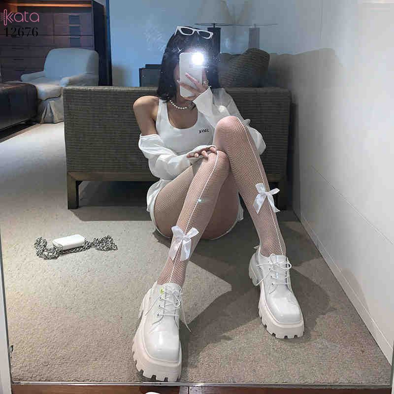 Quần tất định hình chân đẹp, tất lụới nơ bướm siêu mỏng xuân hè 12676