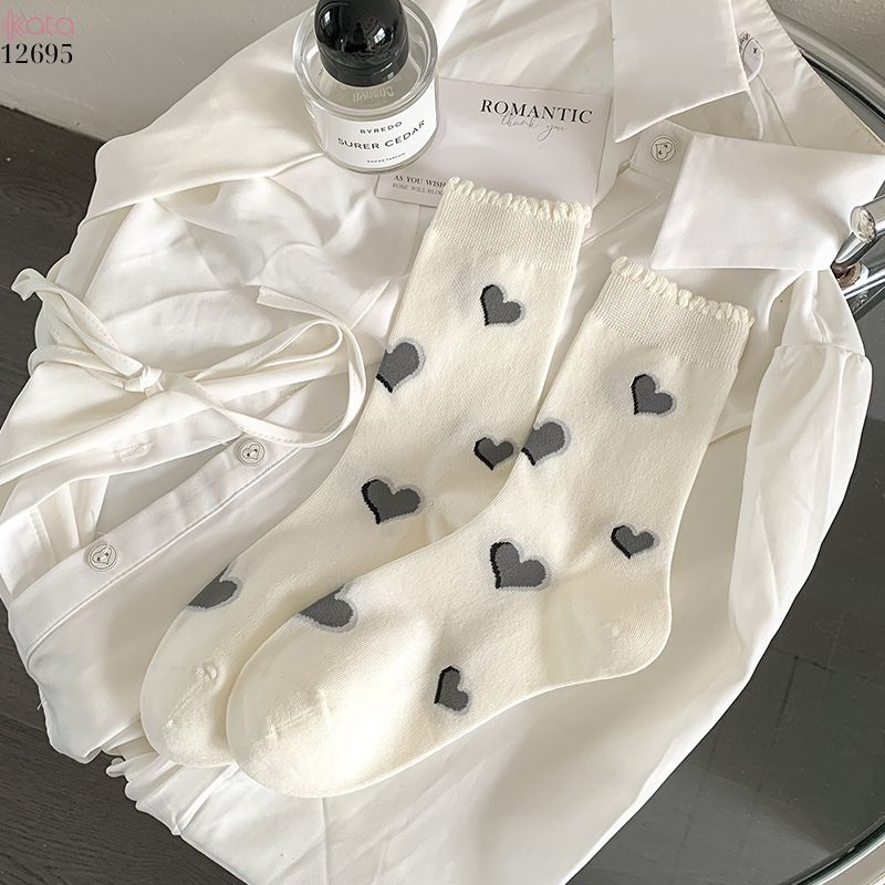 Tất nữ thu đông cao cấp,tất bông cottton không đường may 12695