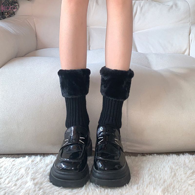 Ống tất thu đông,giả lông bảo vệ bắp,ống tất đi bốt thời trang 12698