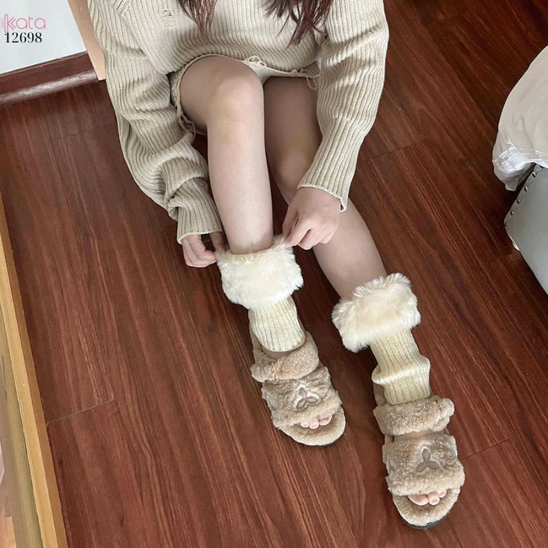 Ống tất thu đông,giả lông bảo vệ bắp,ống tất đi bốt thời trang 12698