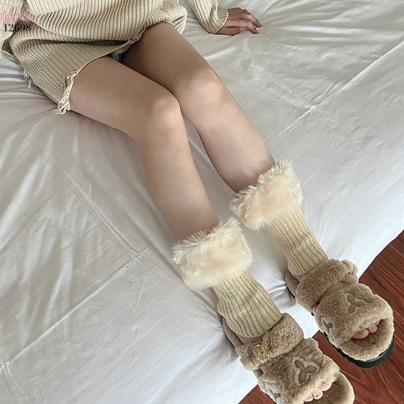 Ống tất thu đông,giả lông bảo vệ bắp,ống tất đi bốt thời trang 12698