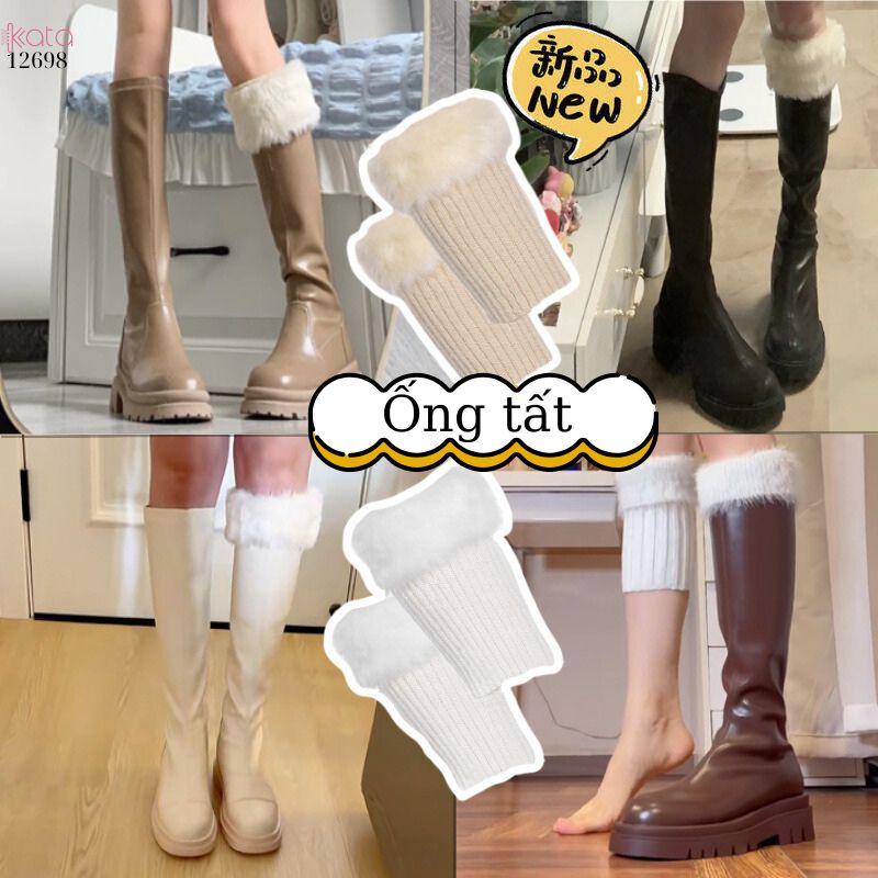 Ống tất thu đông,giả lông bảo vệ bắp,ống tất đi bốt thời trang 12698