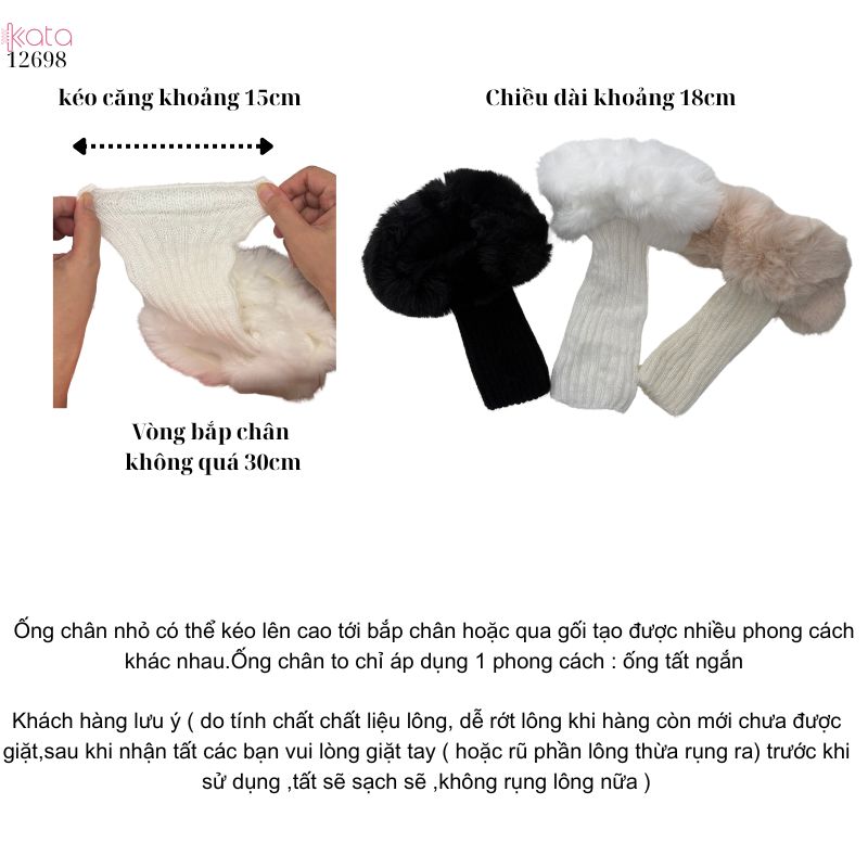 Ống tất thu đông,giả lông bảo vệ bắp,ống tất đi bốt thời trang 12698