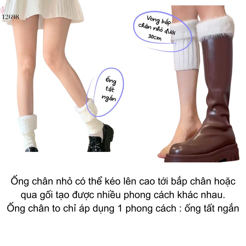 Ống tất thu đông,giả lông bảo vệ bắp,ống tất đi bốt thời trang 12698