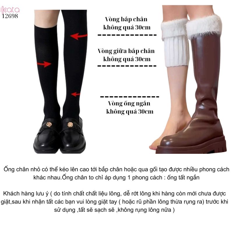Ống tất thu đông,giả lông bảo vệ bắp,ống tất đi bốt thời trang 12698