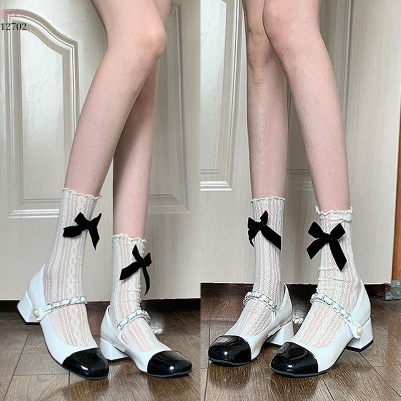 Tất ren lưới mùa hè,tất jk giữa bắp chân phong cách Nhật Bản nữ 12702