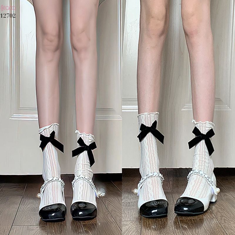 Tất ren lưới mùa hè,tất jk giữa bắp chân phong cách Nhật Bản nữ 12702