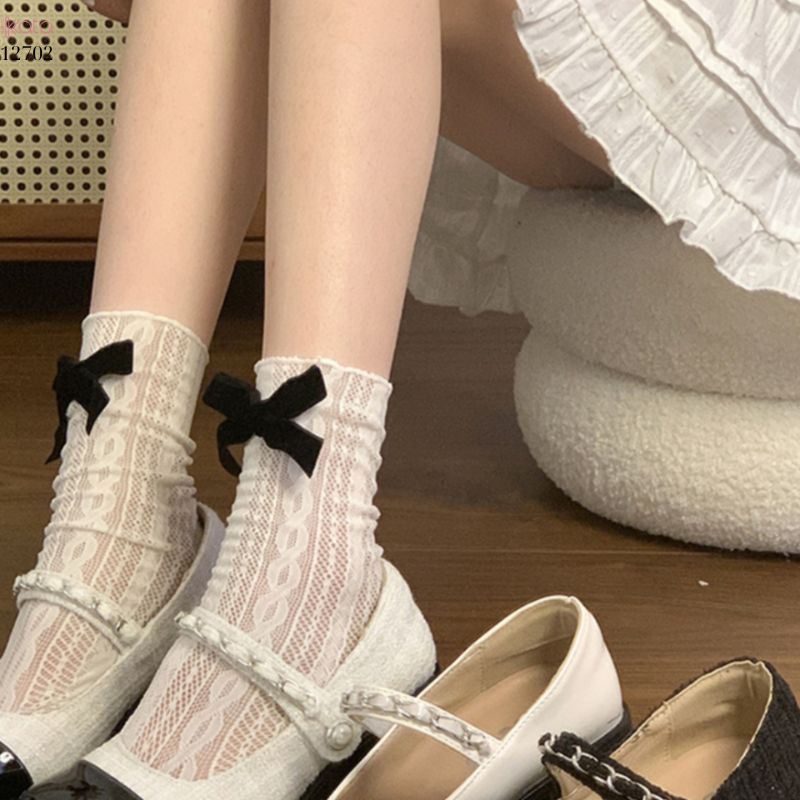 Tất ren lưới mùa hè,tất jk giữa bắp chân phong cách Nhật Bản nữ 12702