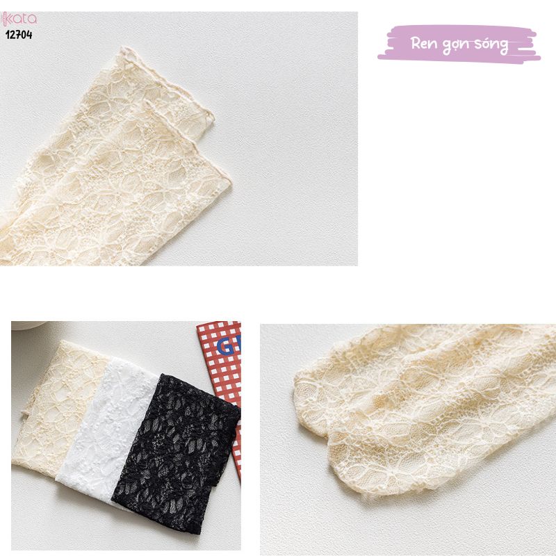 Tất ren mỏng trong suốt mùa hè,tất jk giữa bắp chân phong cách Nhật Bản nữ 12704