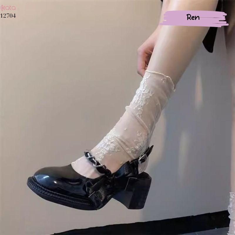 Tất ren mỏng trong suốt mùa hè,tất jk giữa bắp chân phong cách Nhật Bản nữ 12704