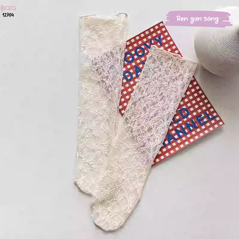 Tất ren mỏng trong suốt mùa hè,tất jk giữa bắp chân phong cách Nhật Bản nữ 12704