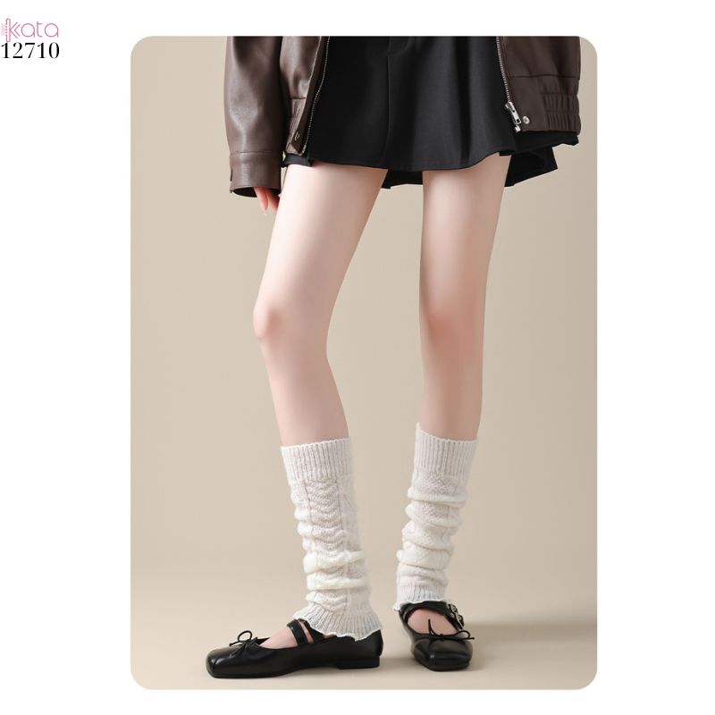Ống tất thu đông,ống tất len mỏng bảo vệ chân 12710