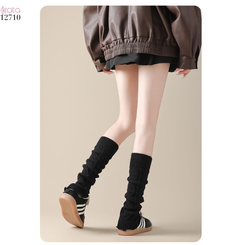 Ống tất thu đông,ống tất len mỏng bảo vệ chân 12710